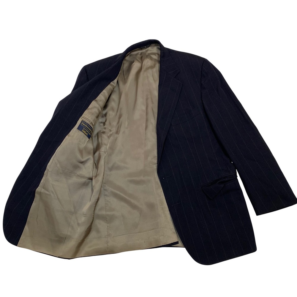 Polo Ralph Lauren University Club‎ Mens Navy Pinstripe Virgin Wool Blazer USA